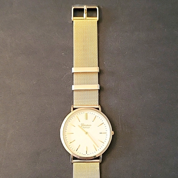 Statement Watch, Gold-tone, Large White Face, Roman Numerals, Japan Movement - Picture 3 of 12